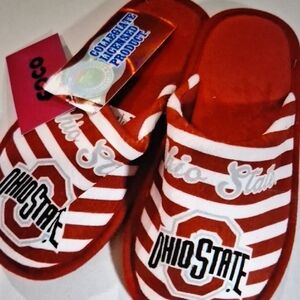Ohio State Kids Slippers - Red and White